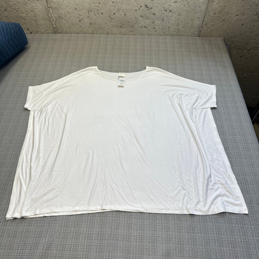 New Soma Oversized White Tunic‎ Top large White Sporty Comfort Lagenlook